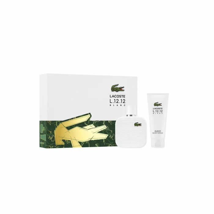 Lacoste L.12.12 Blanc Men Eau De Toilette Spray 100ml Set 2 Parti